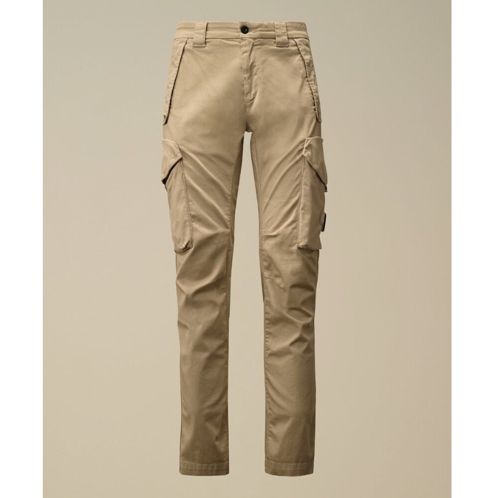 CP Company Stretch Sateen Utility Cargo Lens Pants VINTAGE KHAKI - BEIGE - Crop